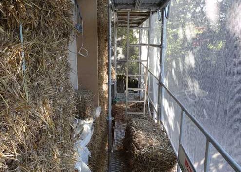 Mise en œuvre ITE en paille